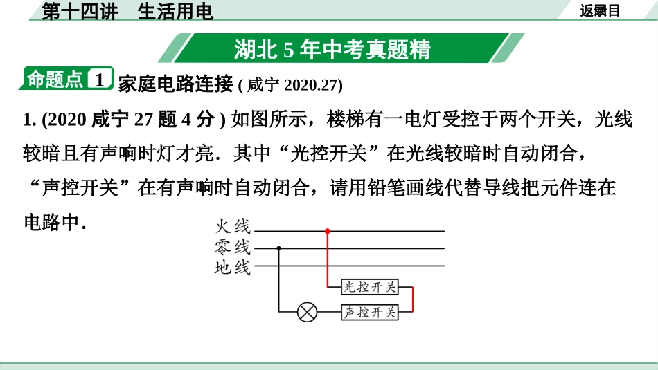 中考湖北物理01.第一部分  湖北中考考点研究_14.第十四讲  生活用电_第十四讲  生活用电.pptx_第3页