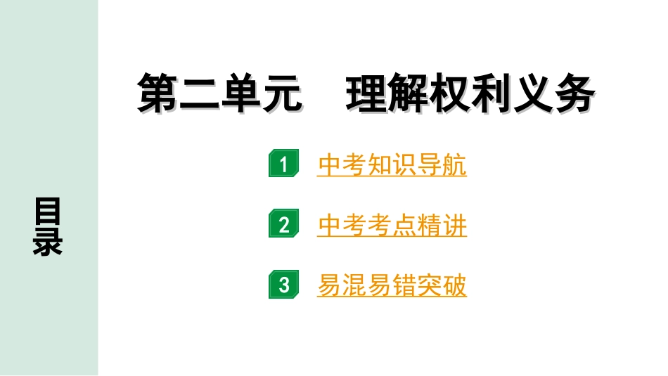 中考贵州课件速查本_1.第一部分   考点研究_4.八年级（下册）_2.第二单元   理解权利义务.ppt_第1页