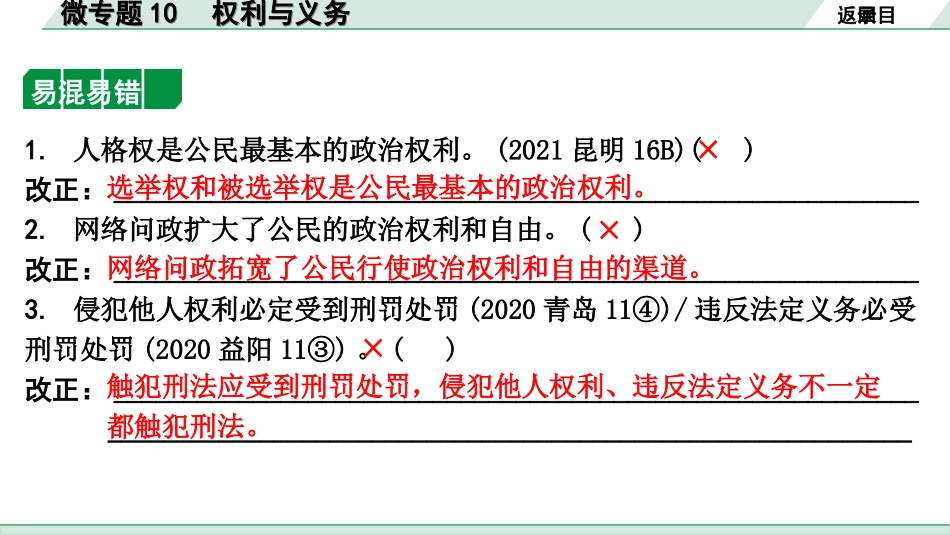 中考河北道法1.第一部分  中考考点研究_2.法律板块_13.微专题10　权利与义务.ppt_第3页