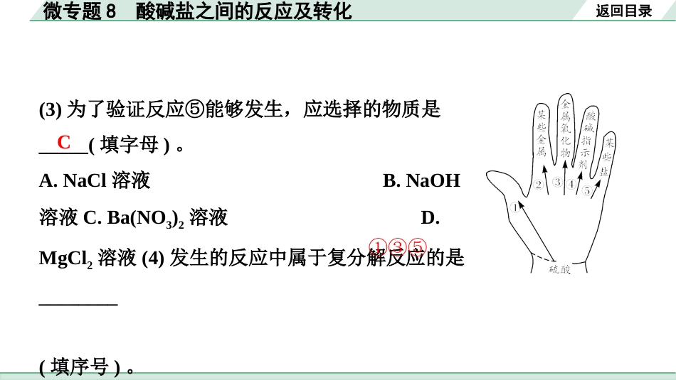 中考湖北化学02.第一部分   湖北中考考点研究_06.主题6  酸碱盐_03.微专题8  酸碱盐之间的反应及转化.pptx_第3页