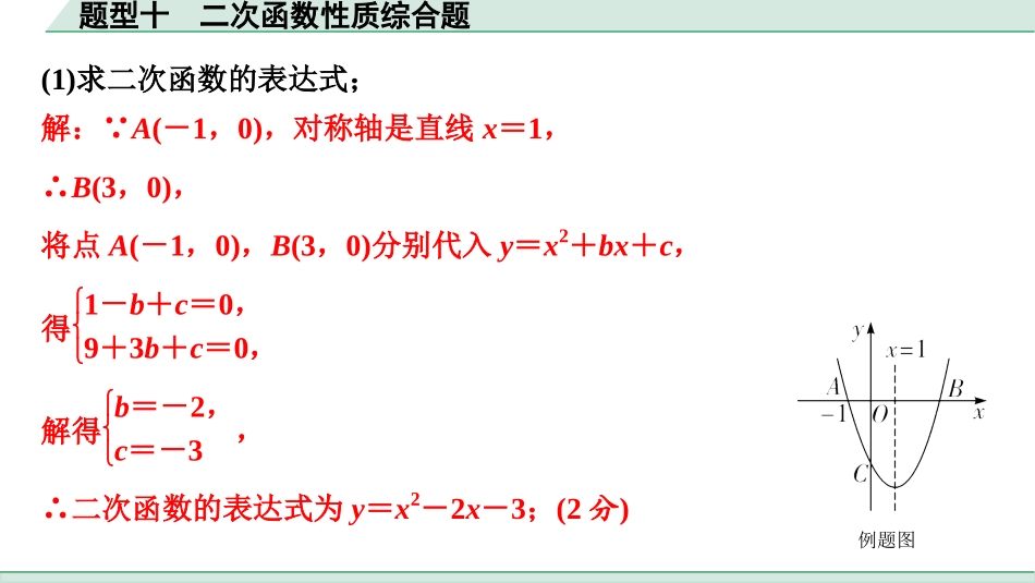 中考贵阳数学2.第二部分  贵阳中考题型研究_4.题型十  二次函数性质综合题.ppt_第2页