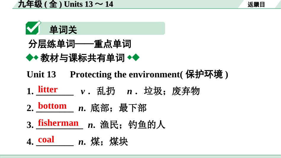 中考广东英语全书PPT_2.教材梳理_22.九年级（全）Units 13~14（本课时补充课标独有27词）.ppt_第2页