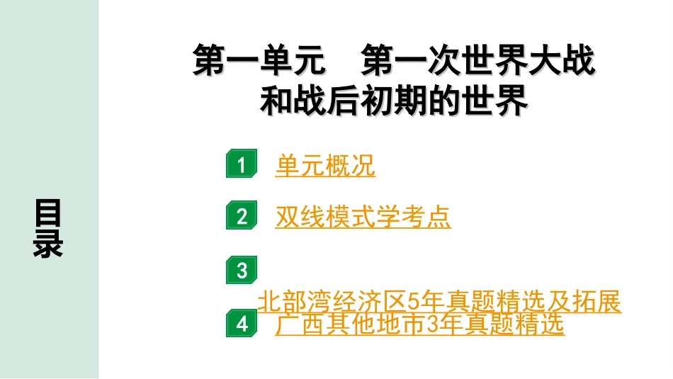 中考北部湾经济区历史1.第一部分    北部湾经济区中考考点研究_6.板块六　世界现代史_1.第一单元　第一次世界大战和战后初期的世界.ppt_第2页