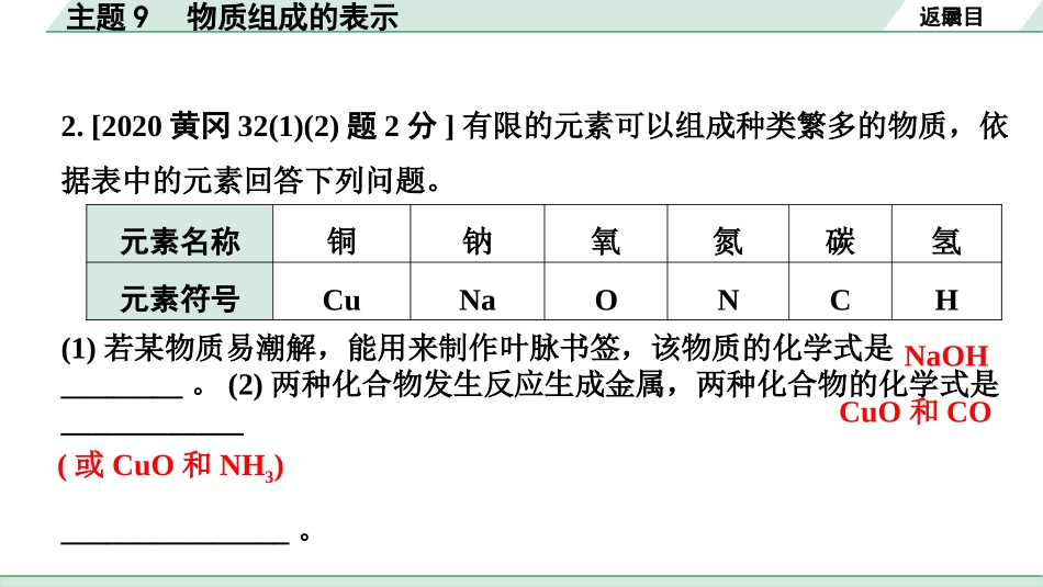 中考湖北化学02.第一部分   湖北中考考点研究_09.主题9  物质组成的表示_01.主题9  物质组成的表示.pptx_第3页