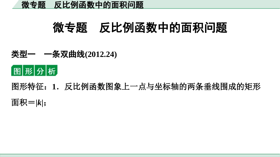 中考成都数学1.第一部分  成都中考考点研究_3.第三章  函数_4.微专题  反比例函数中的面积问题.ppt_第1页