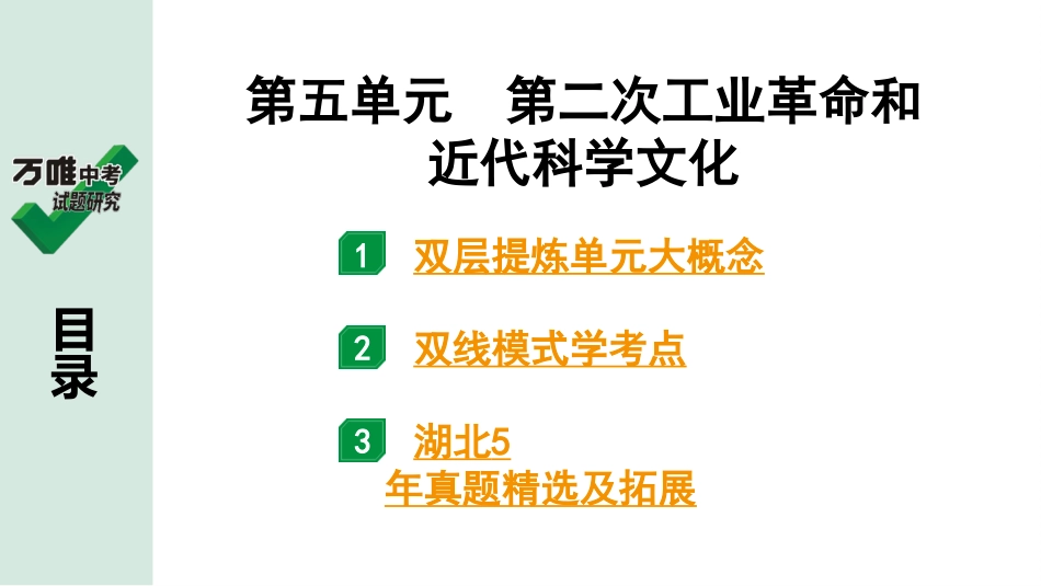 中考湖北历史1.第一部分  湖北中考考点研究_5.板块五  世界近代史_6.第五单元　第二次工业革命和近代科学文化.pptx_第2页