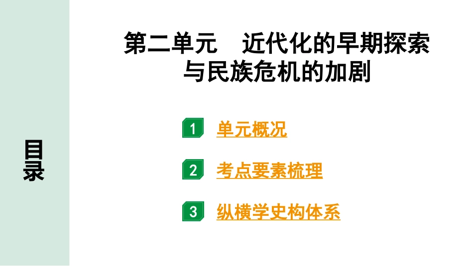 中考湖南历史1.第一部分　湖南中考考点研究_2.板块二　中国近代史_2.第二单元　近代化的早期探索与民族危机的加剧.pptx_第2页