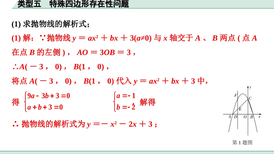 中考湖南数学2.第二部分  湖南中考题型研究_二、重难题型精讲练_3.题型七  二次函数综合题_5.类型五  特殊四边形存在性问题.ppt_第2页