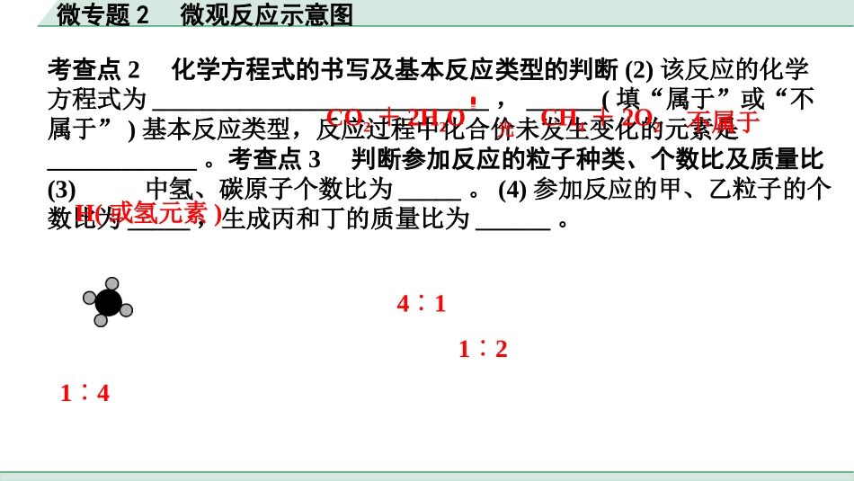 中考内蒙古化学02.第一部分  内蒙古中考考点研究_04.第四章　生命之源——水_03.微专题2　微观反应示意图.pptx_第3页