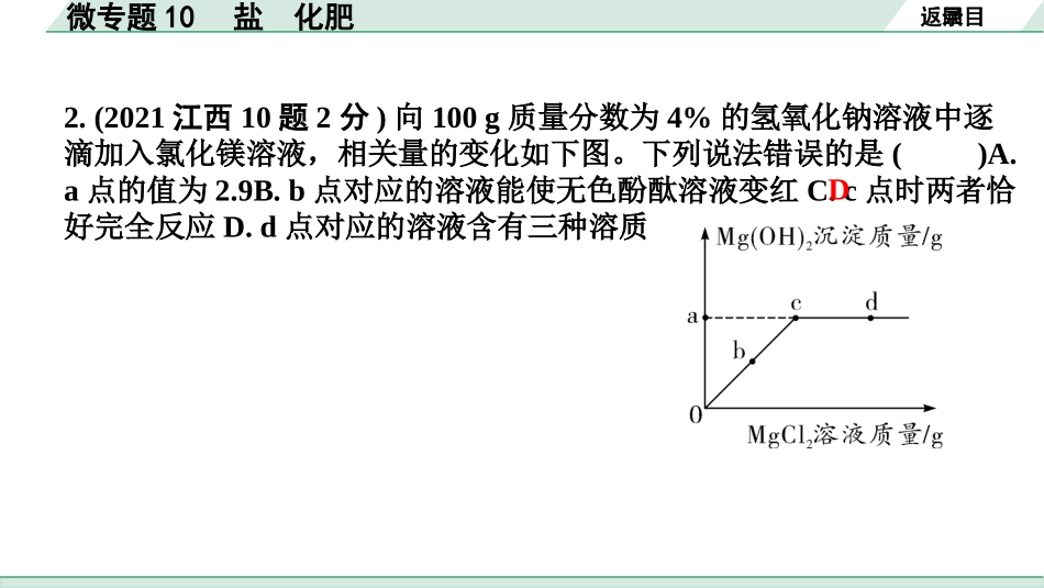 中考江西化学02.第一部分  江西中考考点研究_10.第十、十一单元  酸碱盐（含化肥）_02.微专题10  盐  化肥.pptx_第3页