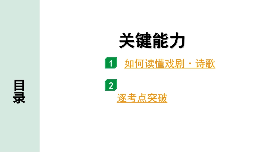 中考浙江语文2.第二部分 阅读_2.专题二  文学作品阅读_第4课时  戏剧·诗歌_关键能力.ppt_第1页