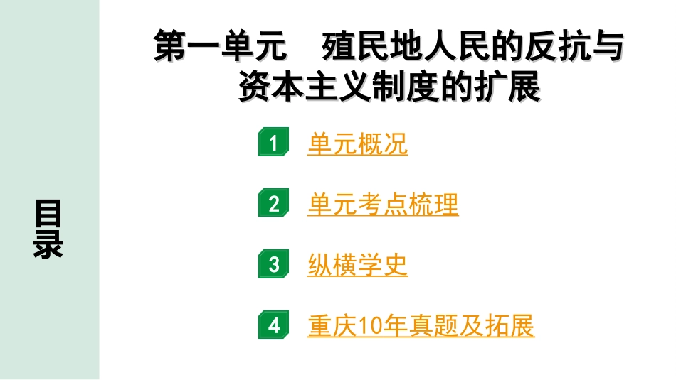 中考重庆历史1.第一部分  重庆中考考点研究_2.九年级下册_1.第一单元  殖民地人民的反抗与资本主义制度的扩展.ppt_第2页