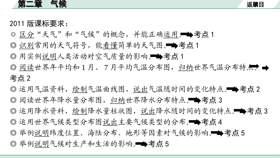 中考陕西地理1. 第一部分　 陕西中考考点研究_2. 模块二　世界地理_2. 第二章　气候_1.第二章　气候.ppt_第3页