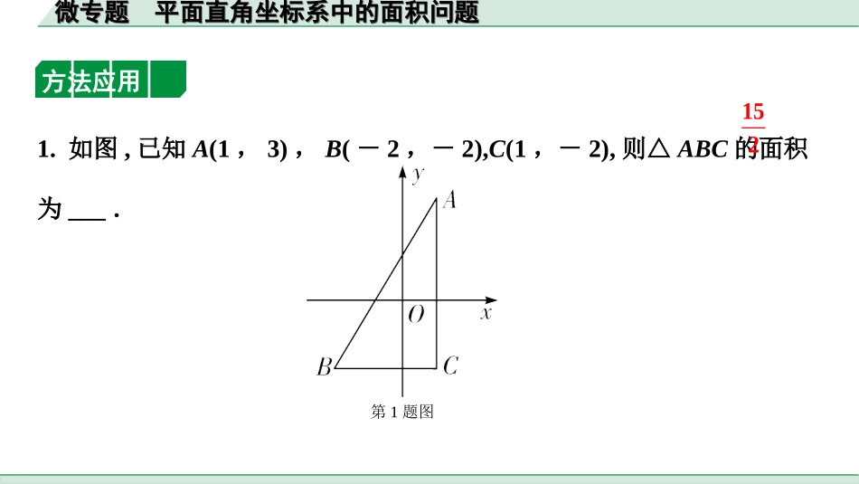 中考湖南数学1.第一部分  湖南中考考点研究_3.第三单元  函数_2.微专题  平面直角坐标系中的面积问题.ppt_第3页