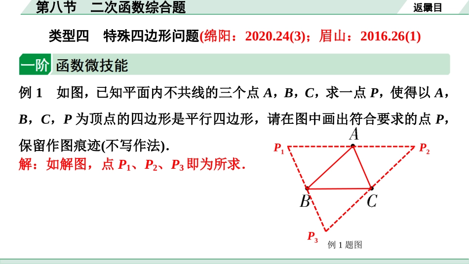 中考四川数学1.第一部分  四川中考考点研究_3.第三章  函　数_10.第八节  二次函数综合题（类型四~七）.ppt_第2页