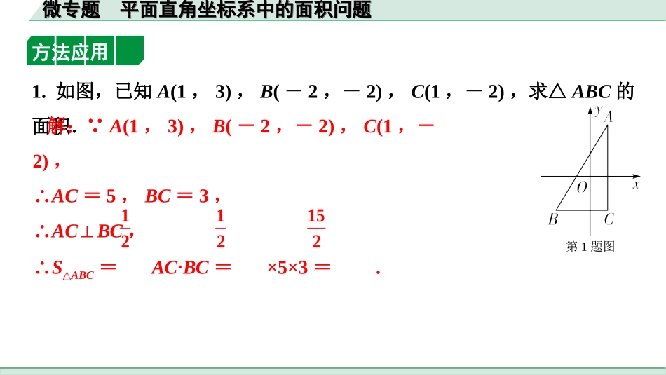 中考重庆数学1.第一部分  重庆中考考点研究_3.第三章  函　数_2.微专题  平面直角坐标系中的面积问题.ppt_第3页