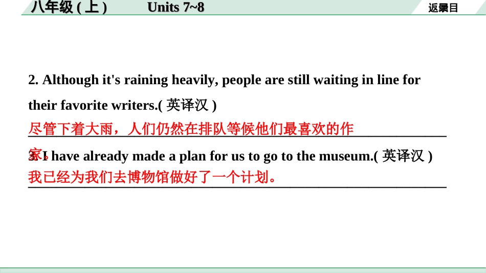 中考长沙英语11. 第一部分 八年级（上）Units 7~8.ppt_第3页