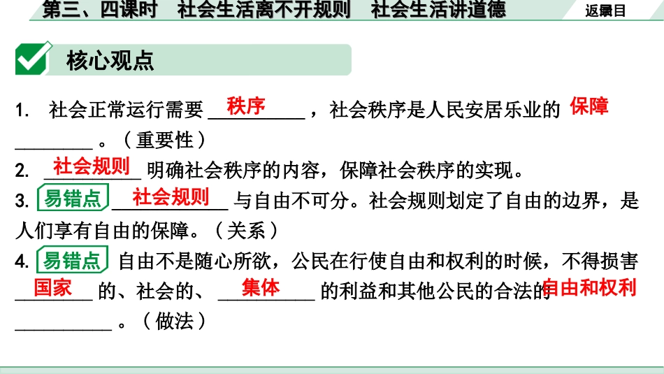 中考陕西道法1.第一部分  考点研究_3.八年级（上册）_2.第二单元  遵守社会规则_第三、四课  社会生活离不开规则  社会生活讲道德.ppt_第3页