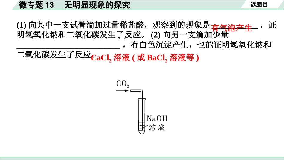 中考内蒙古化学02.第一部分  内蒙古中考考点研究_08.第八章　常见的酸、碱、盐_07.微专题13　无明显现象的探究.pptx_第3页