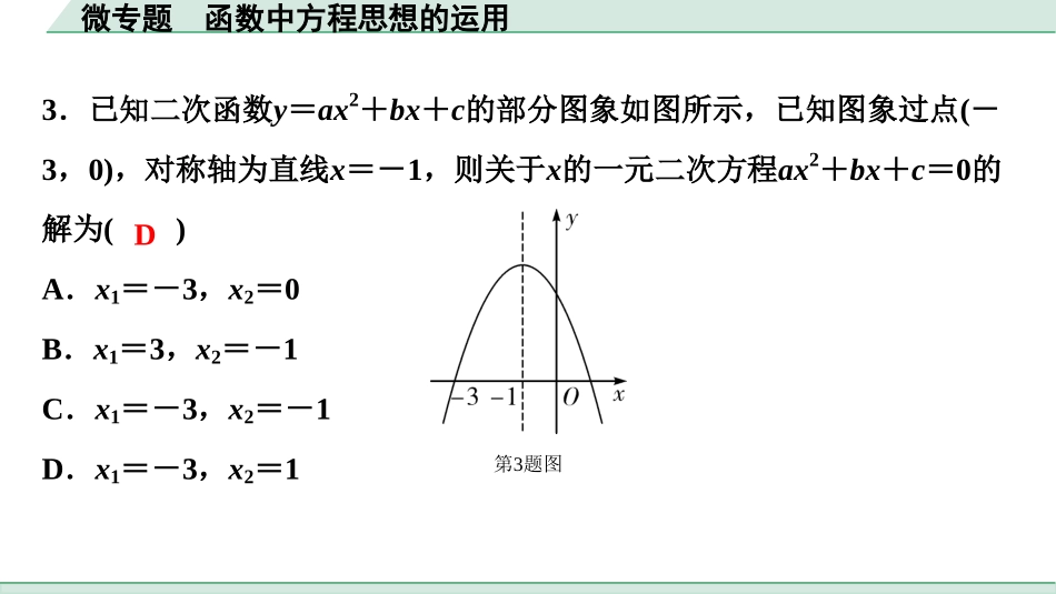 中考浙江数学1.第一部分  浙江中考考点研究_3.第三单元  函　数_7.微专题　函数中方程思想的运用.ppt_第3页