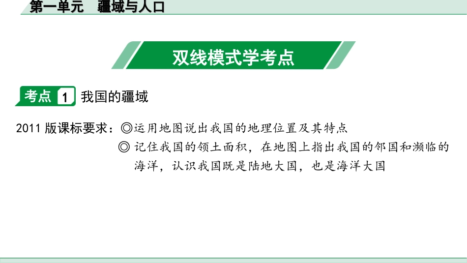 中考徐州地理1.第一部分  徐州中考考点研究_3.模块三  中国地理_1.第一单元  疆域与人口.ppt_第2页