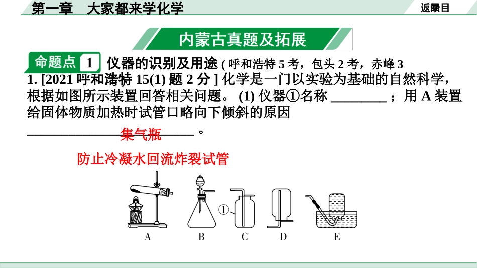 中考内蒙古化学02.第一部分  内蒙古中考考点研究_01.第一章　大家都来学化学_第一章　大家都来学化学.pptx_第2页