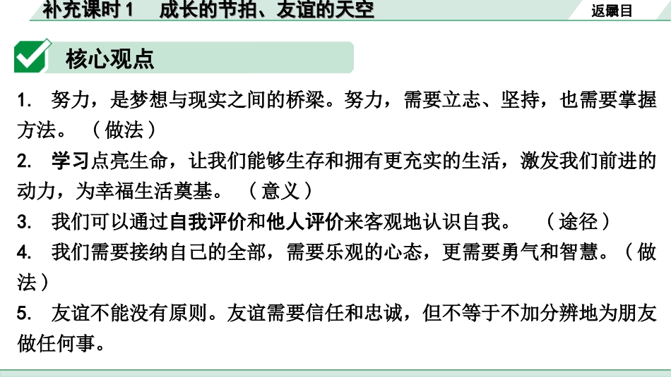 中考重庆道法1.第一部分    考点研究_3.模块三    道德与心理_5. 补充课时1　成长的节拍、友谊的天空.ppt_第3页