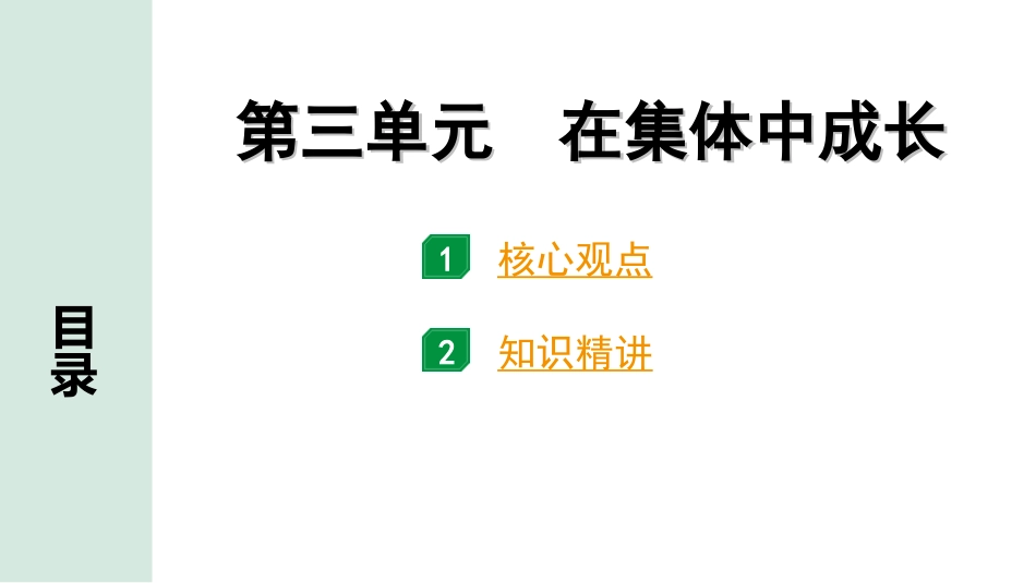 中考天津道法1.第一部分   考点研究_2. 七年级（下册）_3. 第三单元　在集体中成长.ppt_第1页