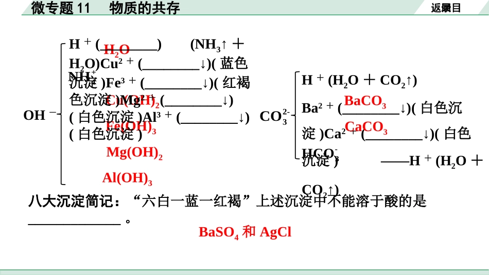 中考江西化学02.第一部分  江西中考考点研究_10.第十、十一单元  酸碱盐（含化肥）_03.微专题11  物质的共存.pptx_第3页