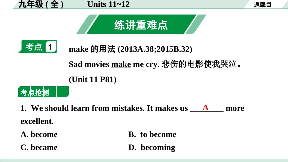 中考重庆英语22. 第一部分 九年级（全）Units 11~12.ppt_第2页