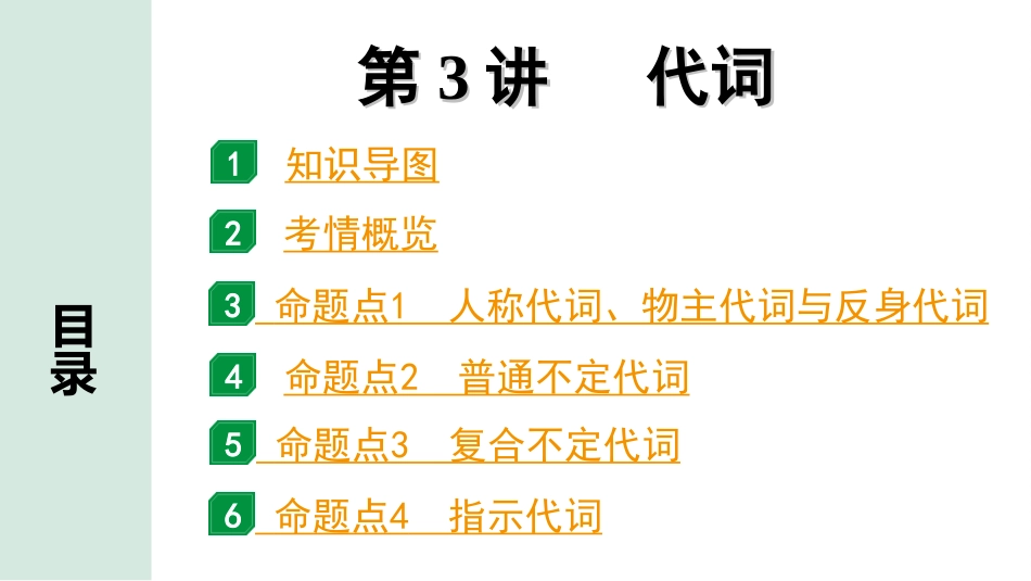 中考湖南课件英语36. 第二部分  专题二  第3讲   代词.ppt_第2页