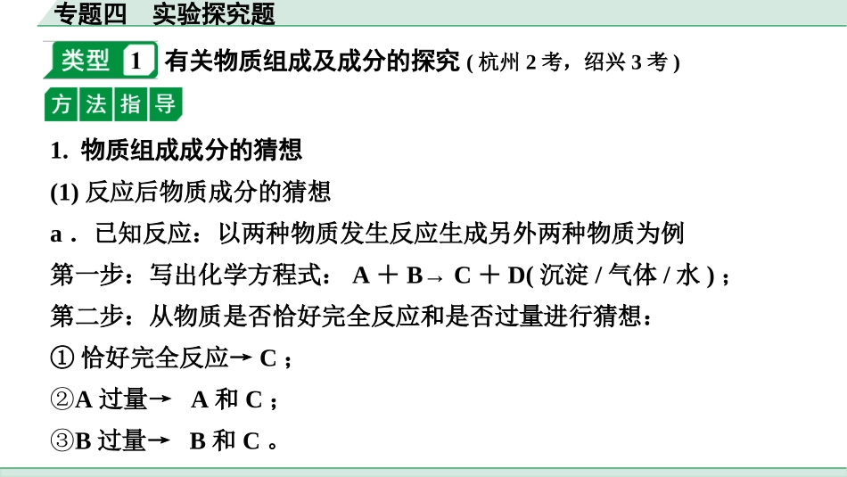中考浙江科学·生物与化学02.第二篇  化学_02.第二部分  浙江中考专题研究_04.专题四  实验探究题.pptx_第2页