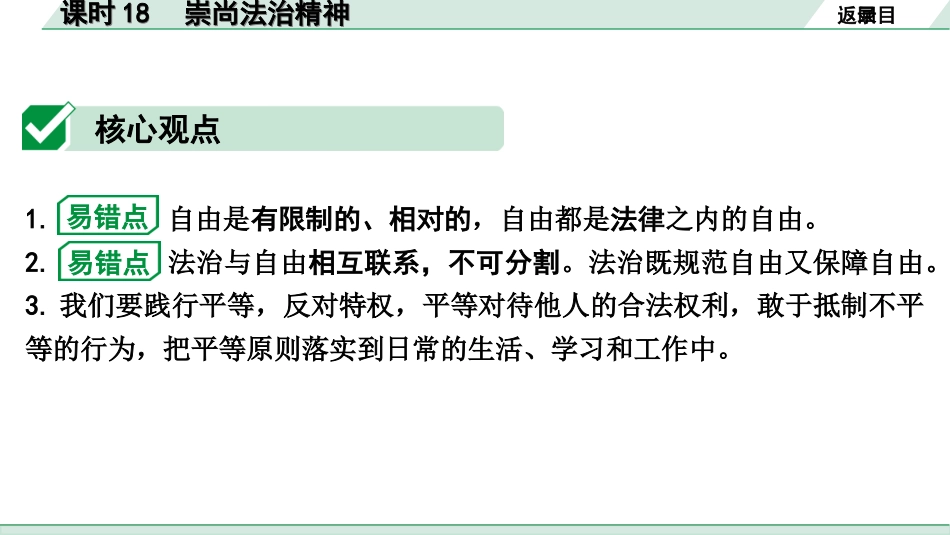 中考宁夏道法速查本_1.第一部分  考点研究_2.法律板块_课时18　崇尚法治精神(八下第四单元).ppt_第3页