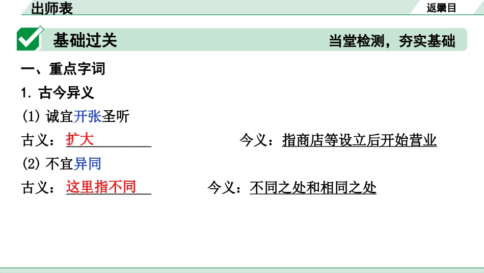 中考沈阳语文2.第二部分  古诗文阅读_2.专题二  文言文阅读_1.一阶 课标文言文梳理及训练_5.出师表_出师表（练）.pptx_第2页