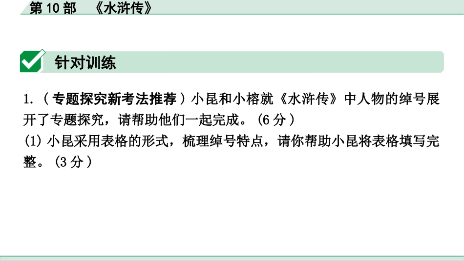 中考昆明语文4.第四部分  名著阅读_教材“名著导读”12部名著训练_第10部  《水浒传》.pptx_第2页