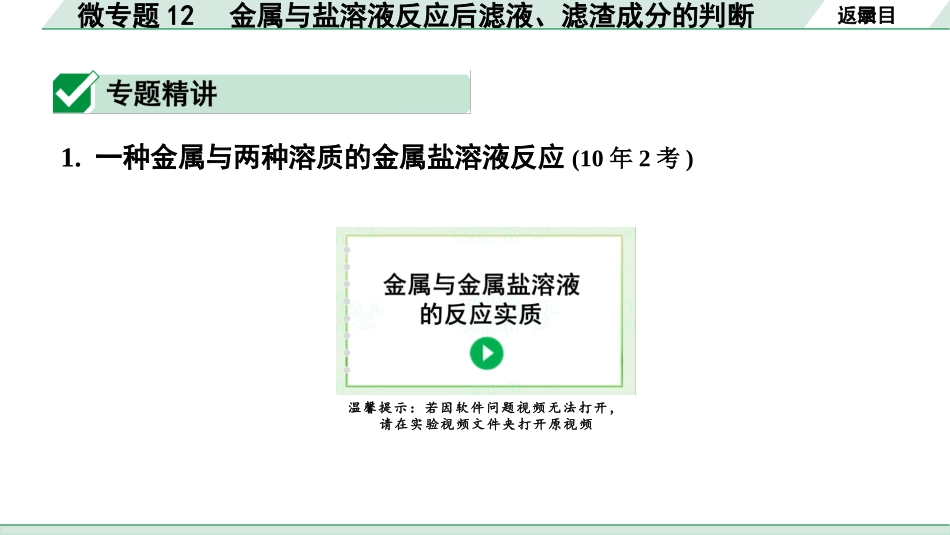 中考宁夏化学02.第一部分　宁夏中考考点研究_07.主题7　金属的化学性质_03.微专题12　金属与盐溶液反应后滤液、滤渣成分的判断.pptx_第2页