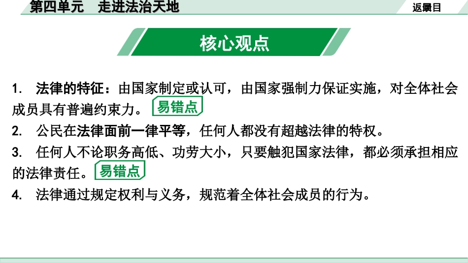 中考天津道法1.第一部分   考点研究_2. 七年级（下册）_4. 第四单元　走进法治天地.ppt_第2页