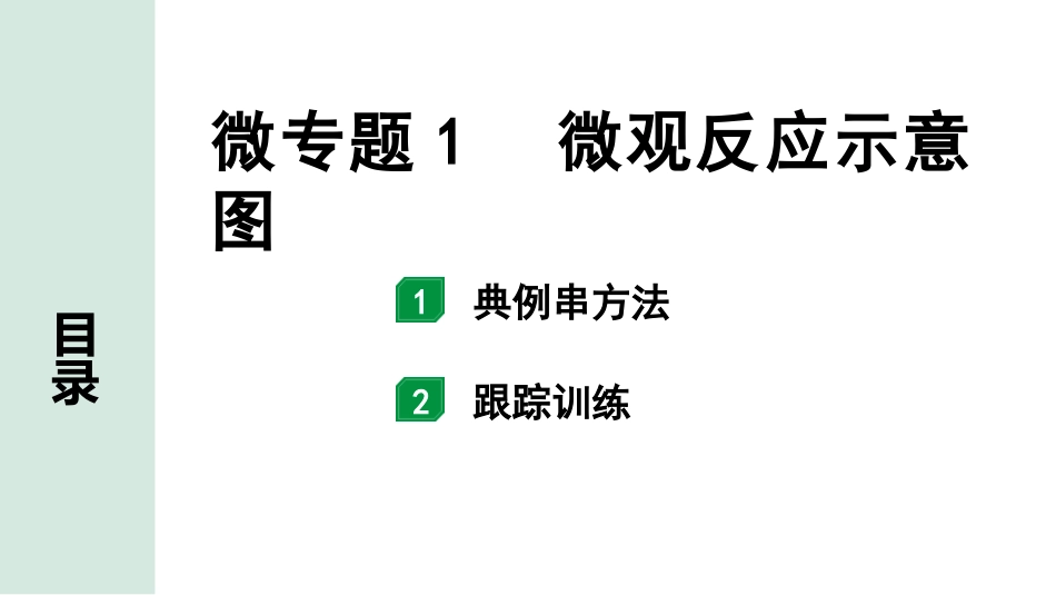 中考浙江科学·生物与化学02.第二篇  化学_01.第一部分  浙江中考考点研究_04.微专题1  微观反应示意图.pptx_第1页