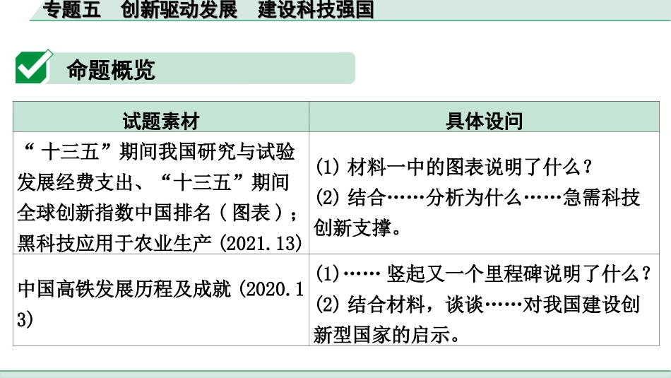 中考宁夏道法速查本_3.第三部分  热点研究_5.专题五　 创新驱动发展　建设科技强国.ppt_第2页