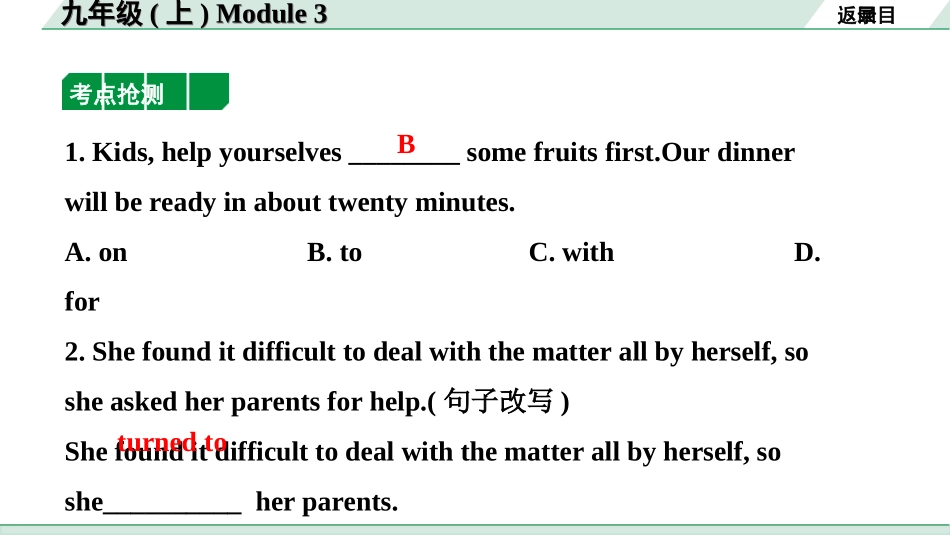 中考沈阳英语SHNJ15. 第一部分 九年级(上)Module 3.ppt_第3页