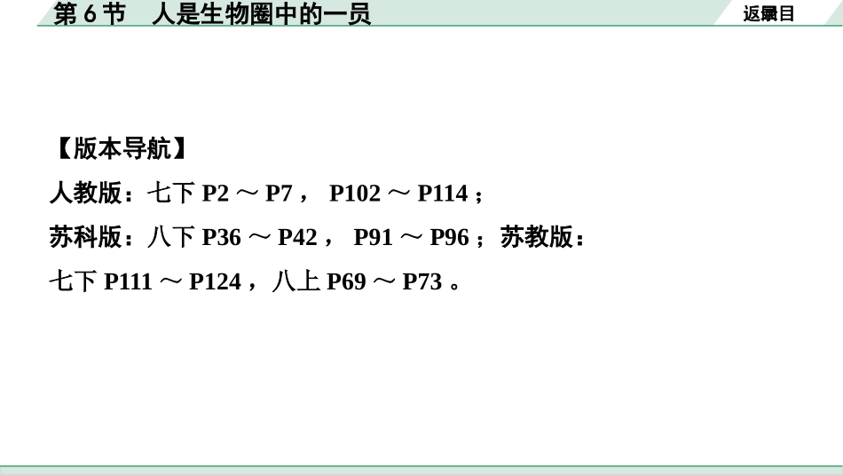 中考陕西生物学01.第一部分  陕西中考考点研究_04.主题四  生物圈中的人_06.第6节  人是生物圈中的一员.pptx_第2页