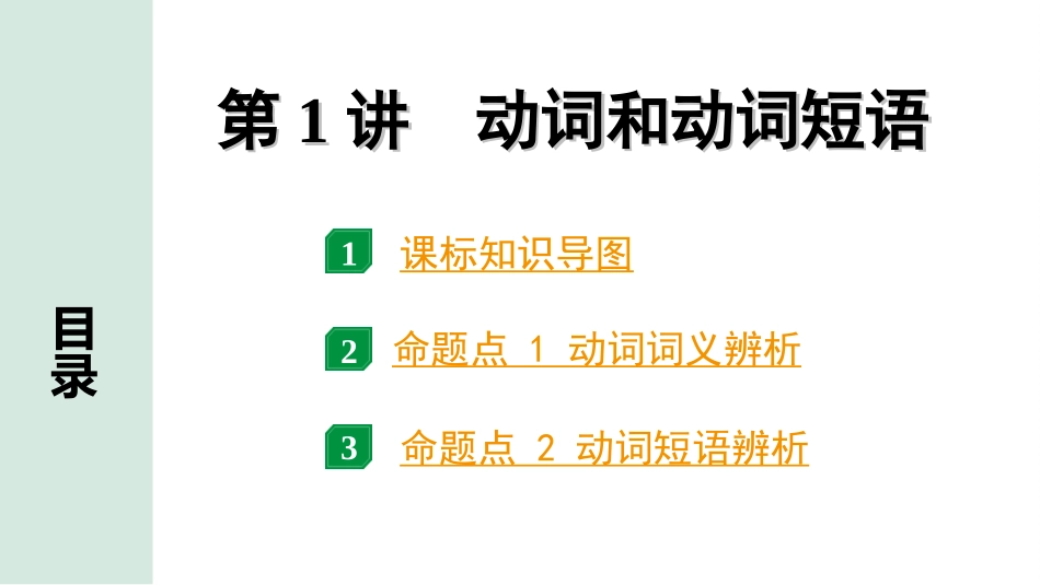 中考浙江英语24. 第二部分 专题一 第1讲 动词和动词短语.ppt_第2页