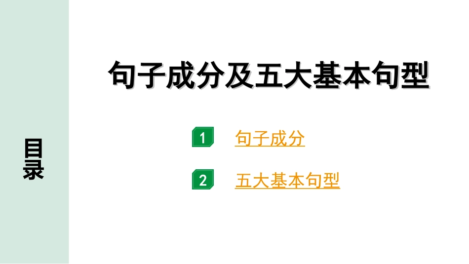 中考内蒙古英语WY24. 第二部分 句子成分及五大基本句型.ppt_第2页