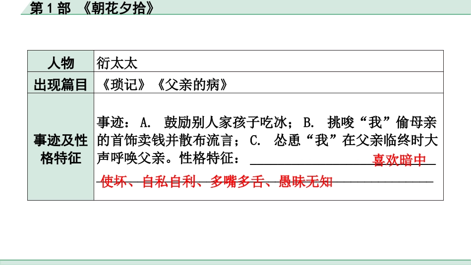 中考昆明语文4.第四部分  名著阅读_教材“名著导读”12部名著训练_第1部  《朝花夕拾》.pptx_第3页