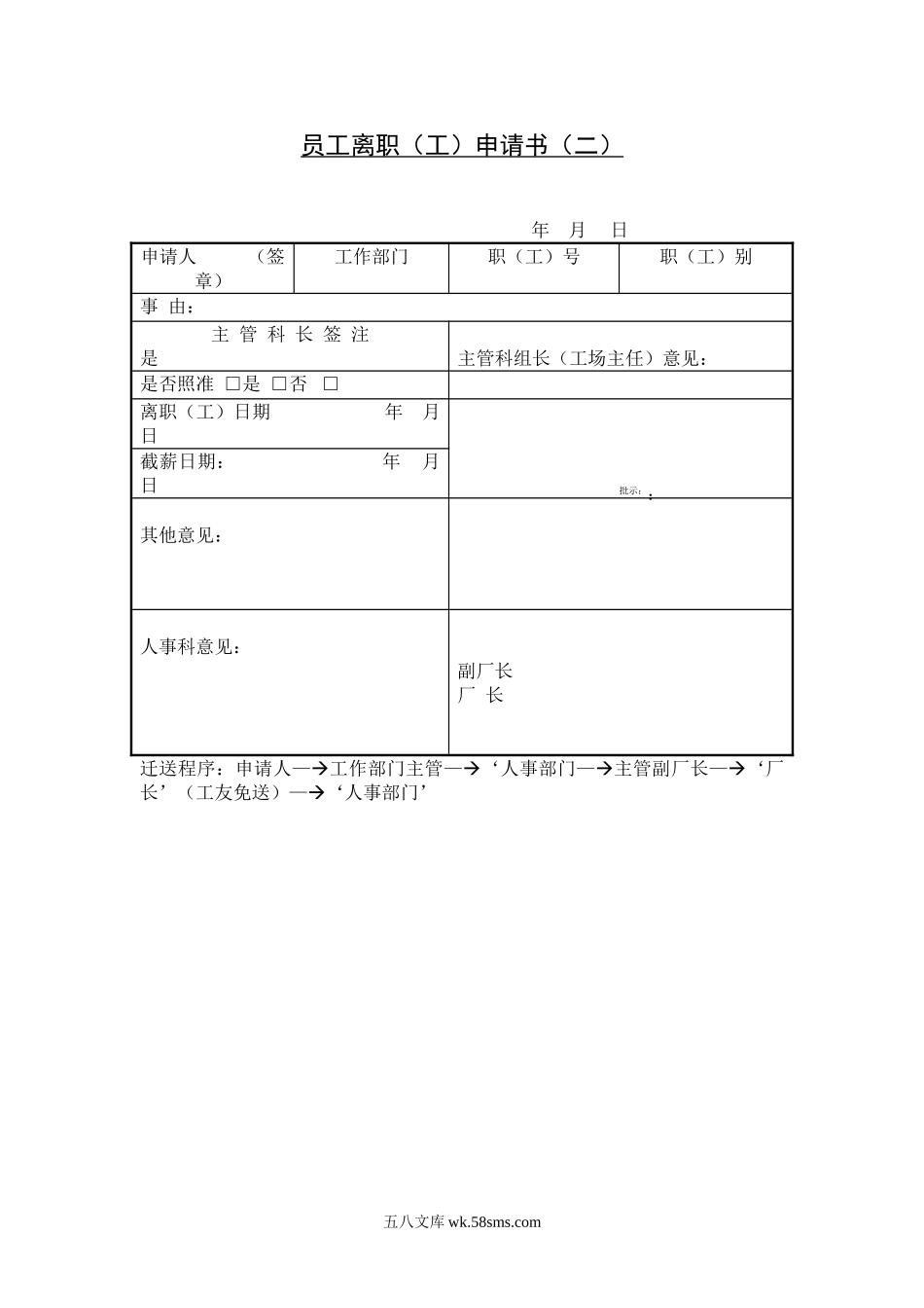 员工离职（工）申请书.doc_第2页