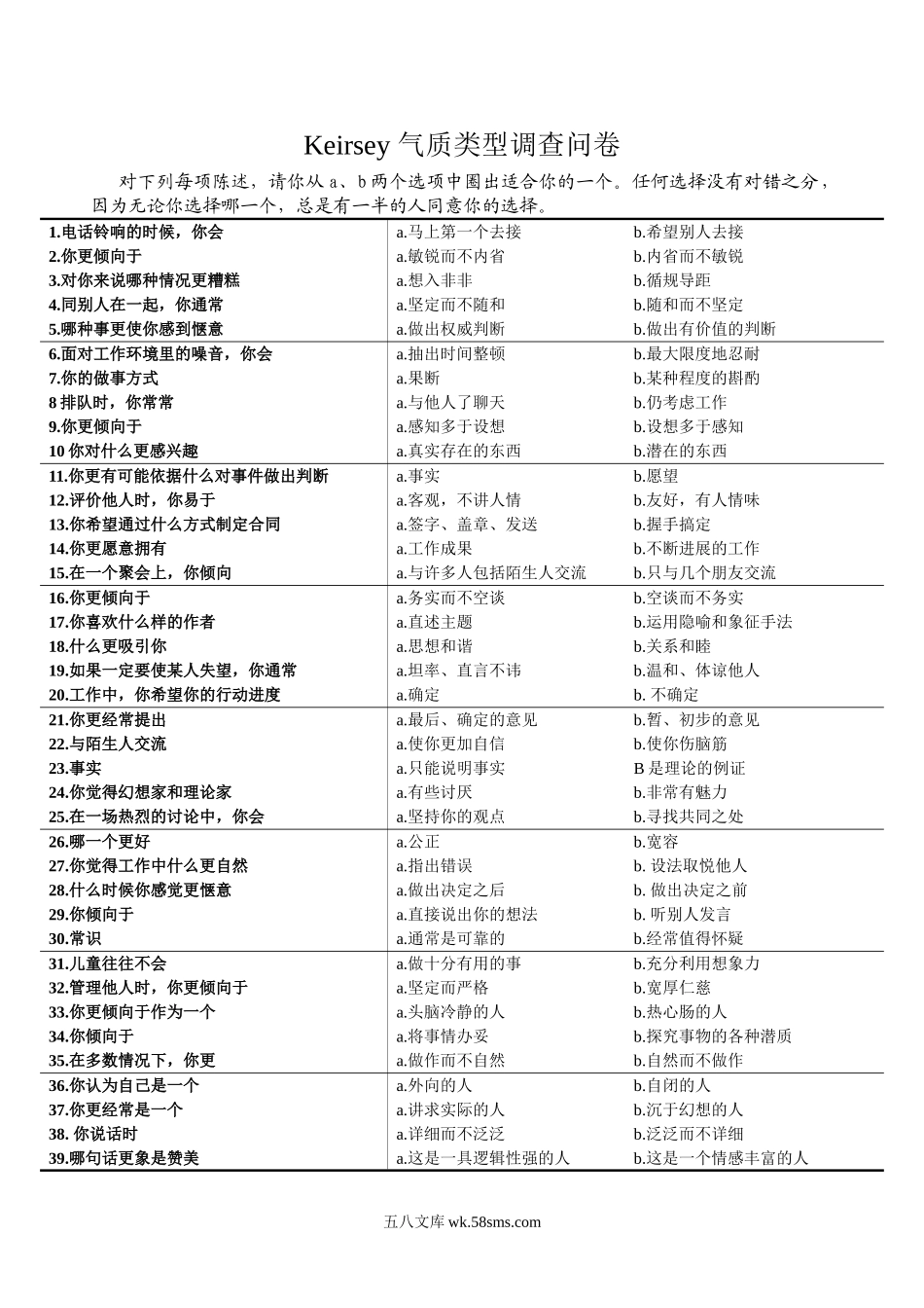 MBTI人格测验及解释.doc_第1页