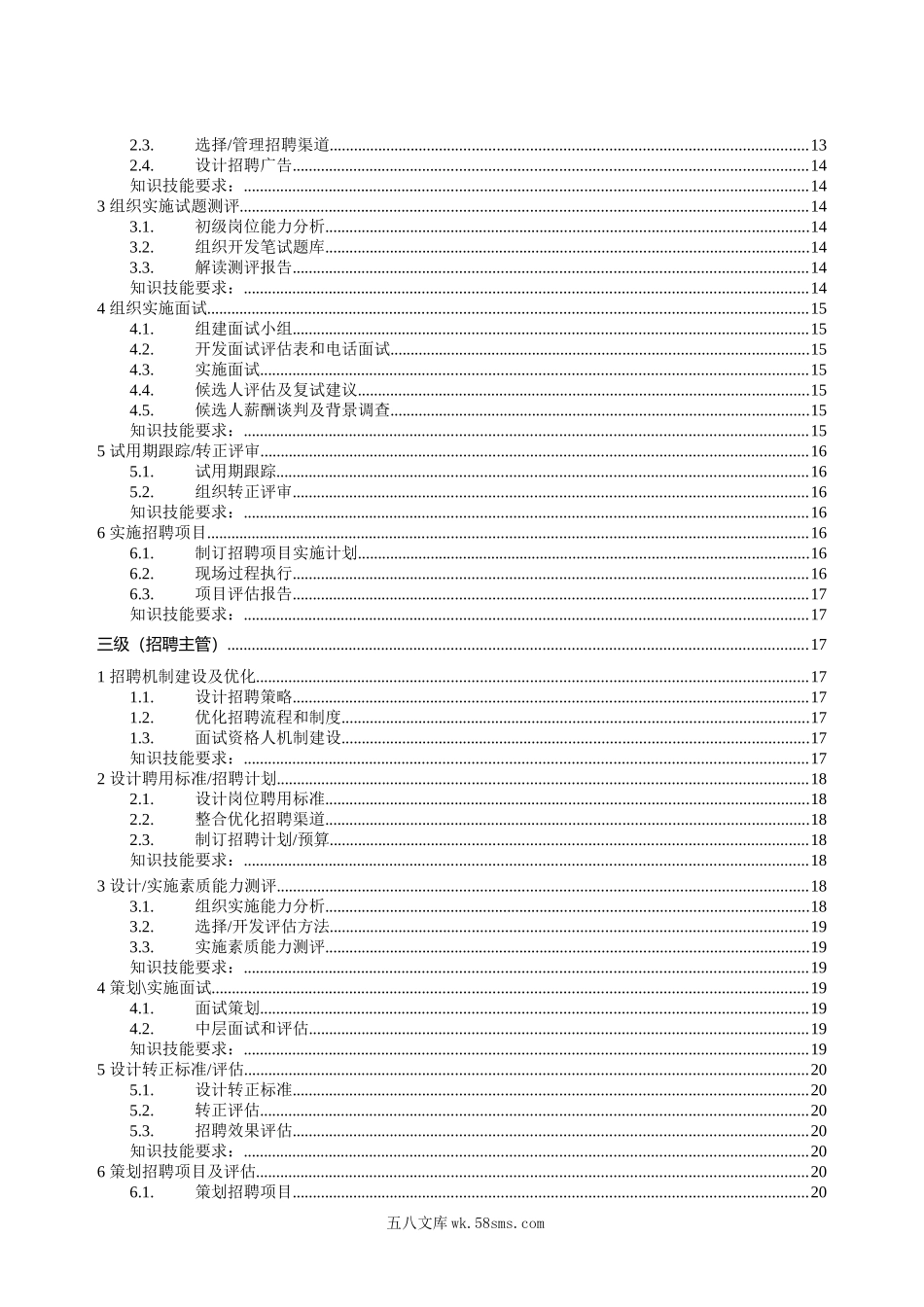 【模板】招聘专业任职资格标准.docx_第2页