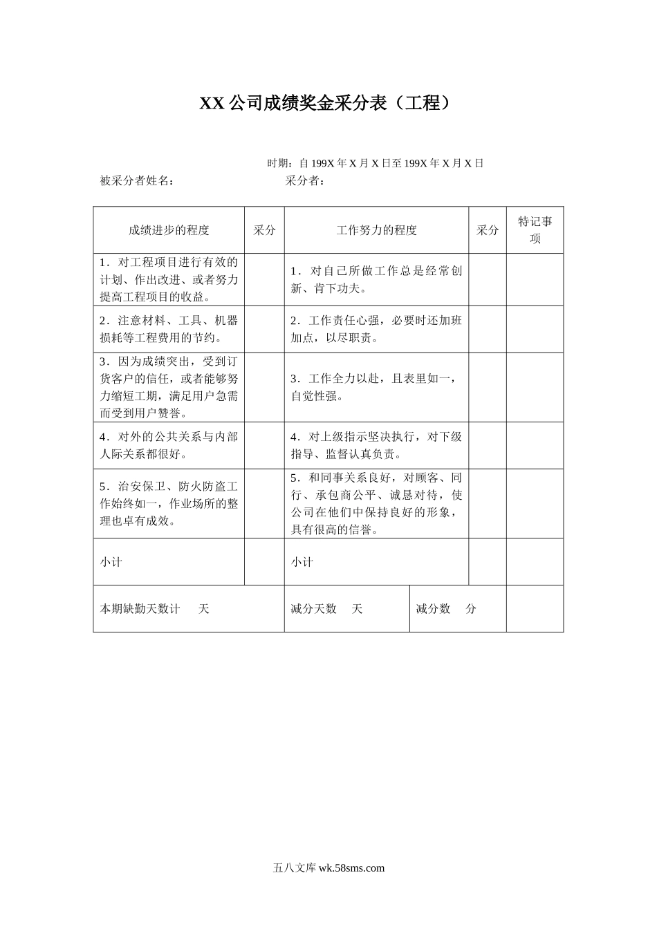 奖金表格.doc_第1页