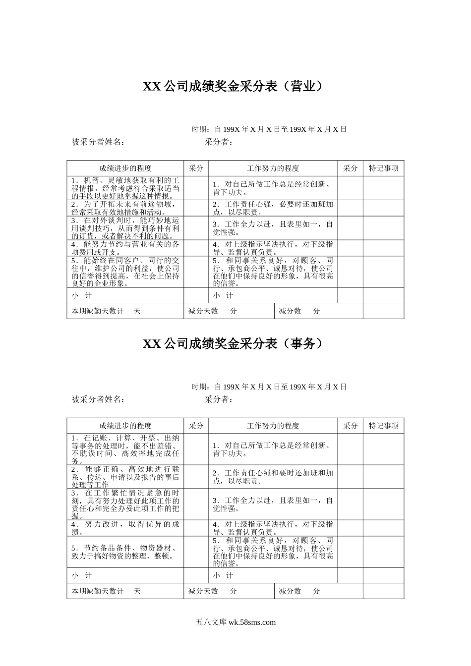 奖金表格.doc_第2页