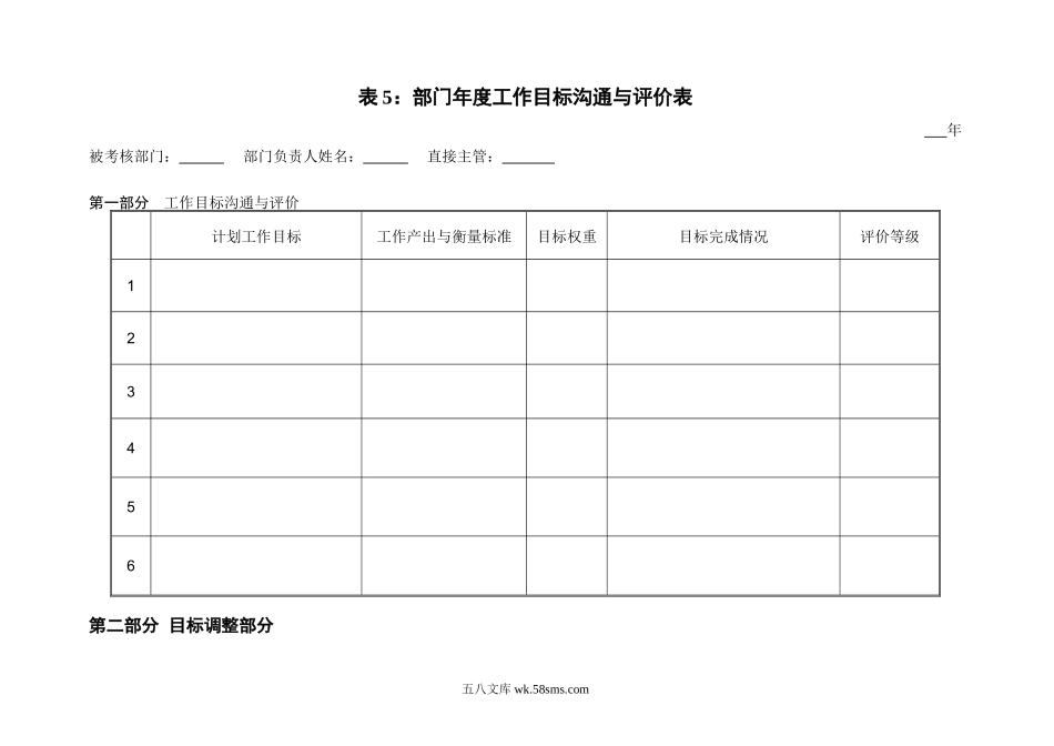 部门-年度-计划&评价表.doc_第1页